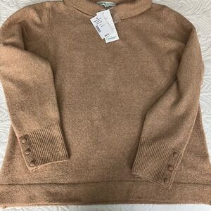 Cleo Camel Cowl Neck Sweater